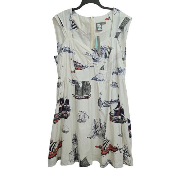 Anthropologie Dresses & Skirts - Anthropologie 26W Plus Girls from Savoy Seafarer Dress Nautical Sweetheart pinup